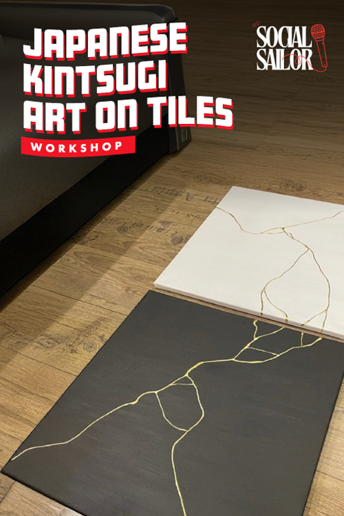 Japanese Kintsugi Art on Tiles