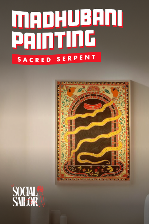Sacred Serpent Madhubani