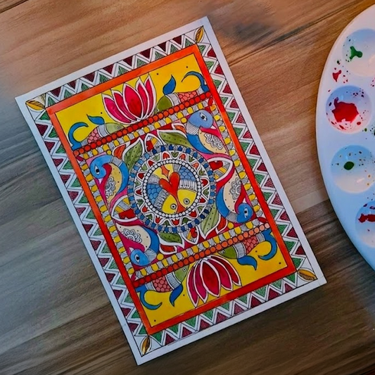 Madhubani Painting Art for Couples and Friends